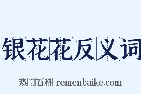 银花花反义词是什么意思的图片